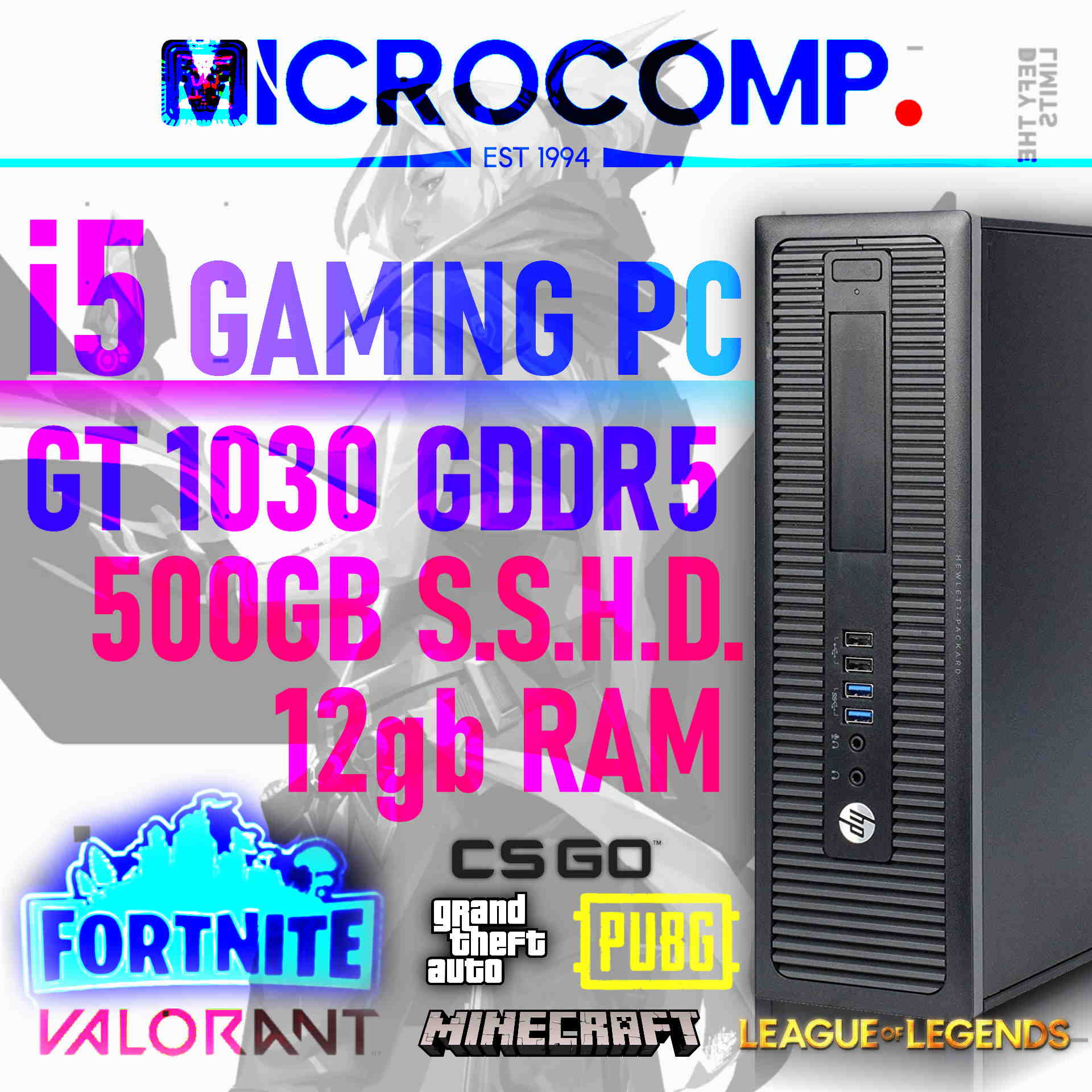 Fortnite 80FPS Gaming Desktop - Microcomp Computers
